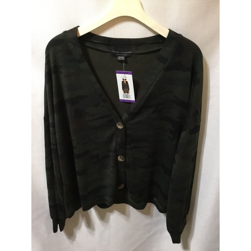 Social Standard Daytripper Cardigan by Sanctuary Size XXLarge NWT Camo Pattern